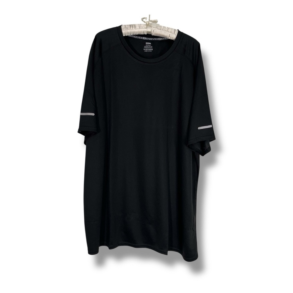 NEW Lot Zengvee Black Tee 3pc Lot Performance Workout Quick Dry Mens Plus Sz 4XL